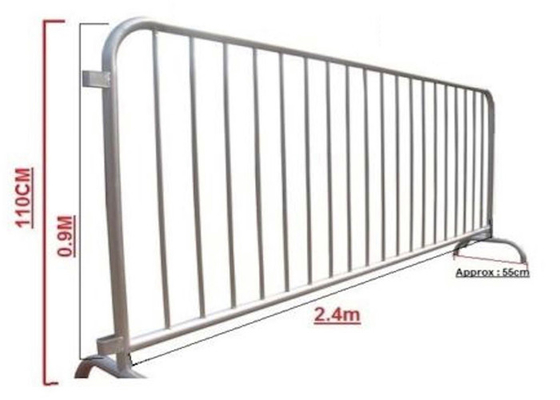 Klasyczna ocynkowana stalowa barykada / metalowe bariery kontroli tłumu