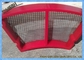 Okrągły otwór górniczy Siatka ekranowa Materiał poliuretanowy Czerwony kolor dla cementowni