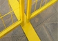 Żółty kolorowy 1,8 m wysokości Kanada Standardowy tymczasowy panel ogrodzeniowy do budowy zewnętrznej